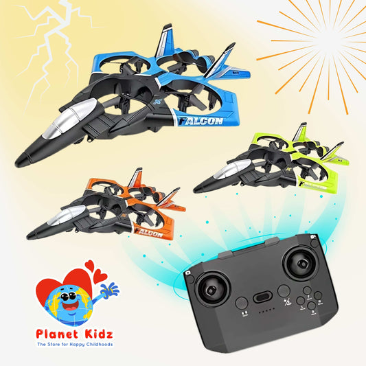 Remote Control Fighter Plane with Sensor | Ready to Fly | 360° Stunts | 6-Axis Gyro |
