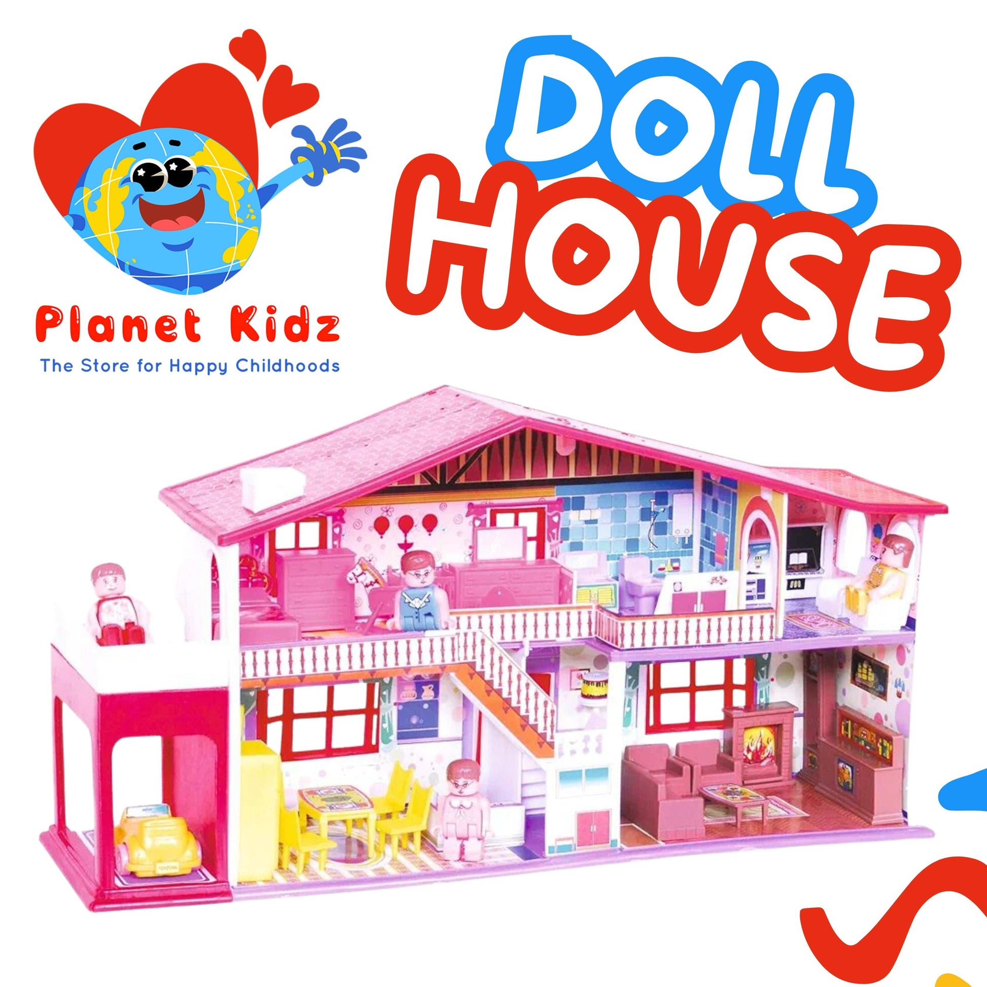 My Deluxe Dollhouse Play Set β 50 Pcs | Pretend Play Set with Furniture | Multicolor