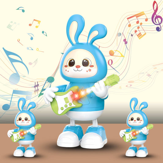 Dancing Rabbit Guitarist Toy for Kids | Musical, Light-Up, Dancing Bunny Toy | Age 3+