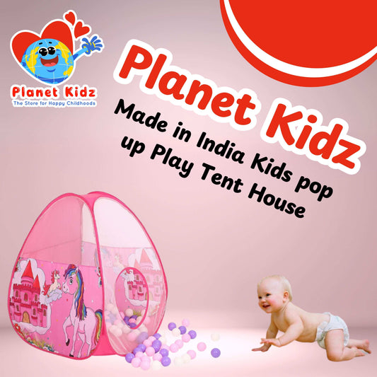 Foldable Ball Pit Pop-Up Play Tent with 50 Balls – Unicorn Design | For Kids 1-5 Years