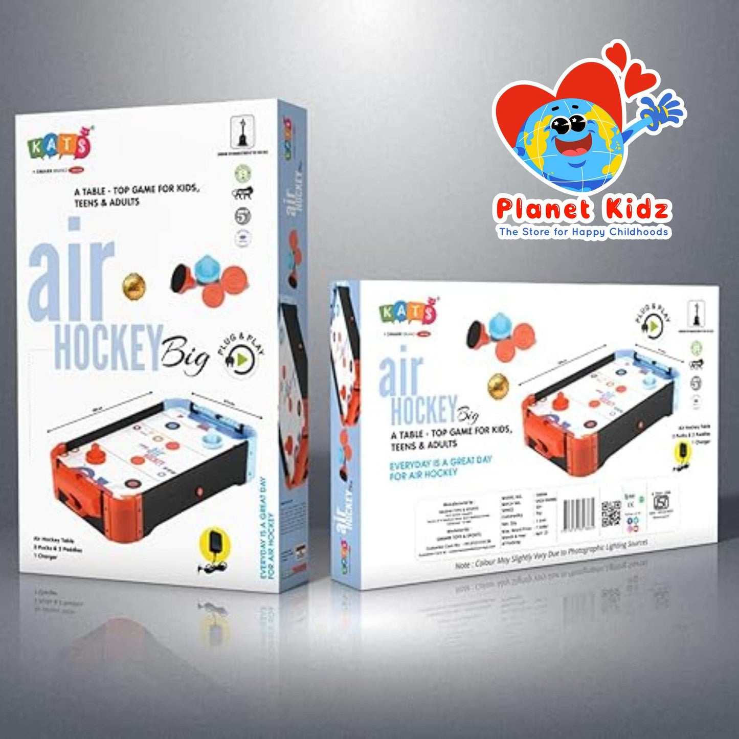 Planet Kidz Air Hockey Jumbo Table Game – 90 x 52 x 16 cm | Indoor Family Fun for Kids & Adults