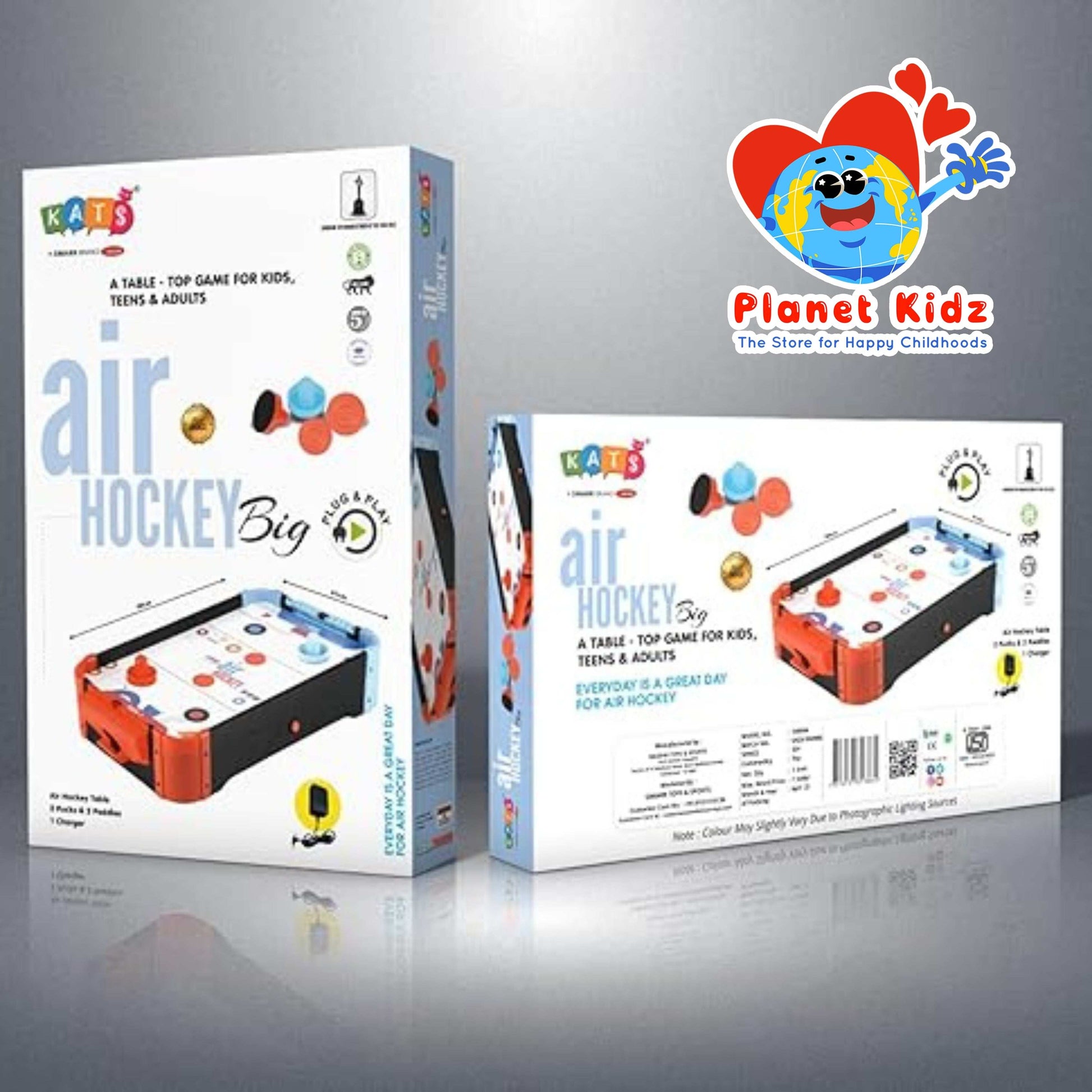 Planet Kidz Air Hockey Jumbo Table Game – 90 x 52 x 16 cm | Indoor Family Fun for Kids & Adults