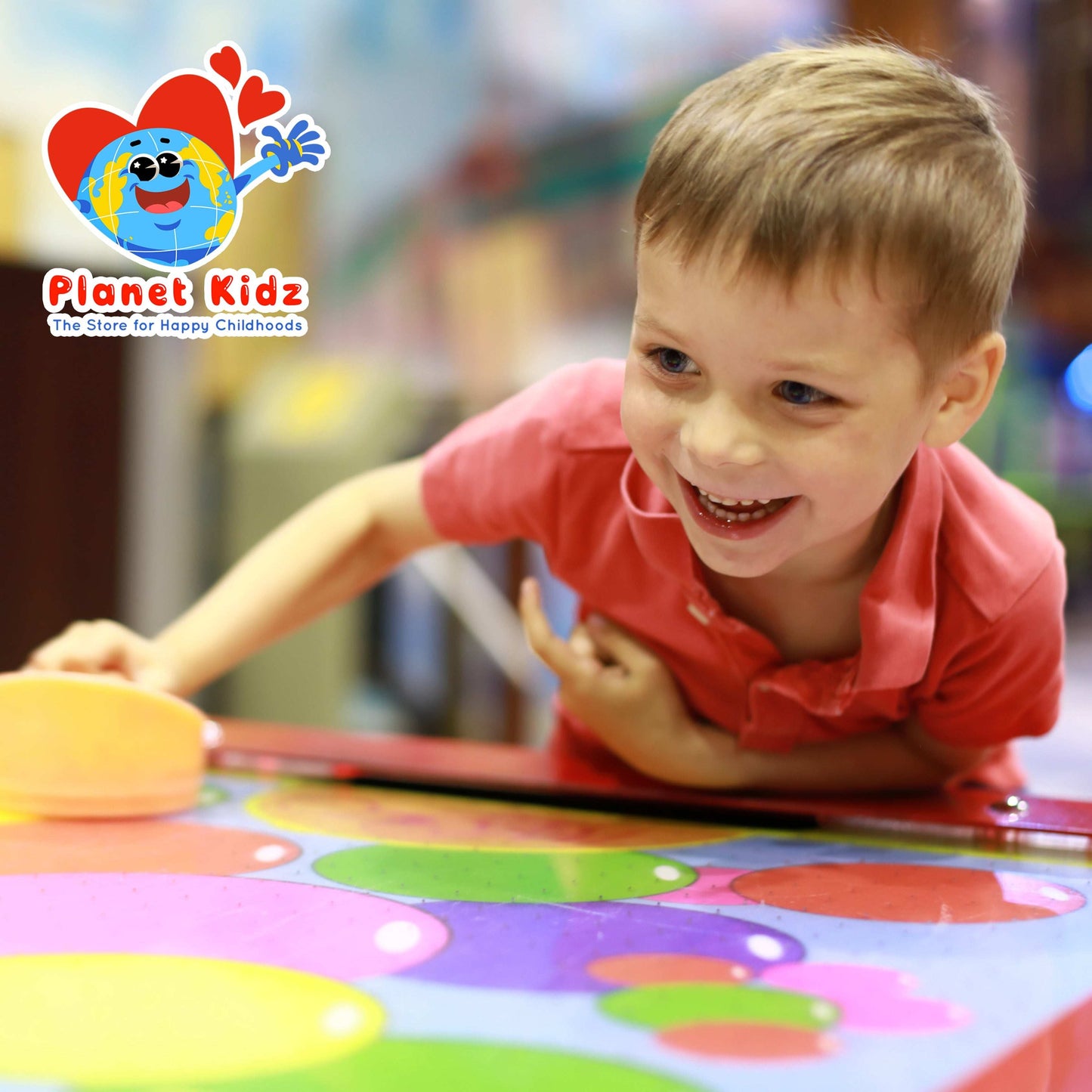 Planet Kidz Air Hockey Jumbo Table Game – 90 x 52 x 16 cm | Indoor Family Fun for Kids & Adults
