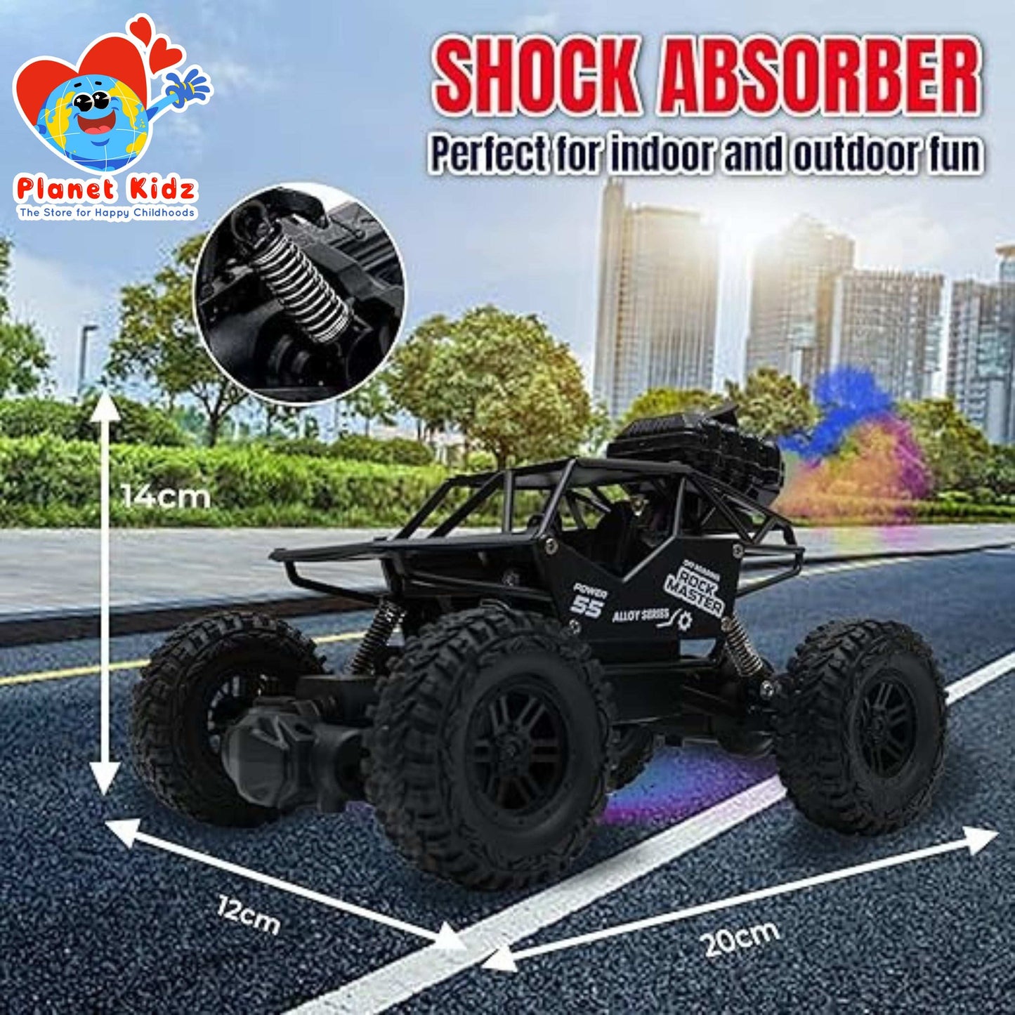 Remote Control Rock Master Crawler with Smoke | Monster Off-Road Climbing Car for Kids