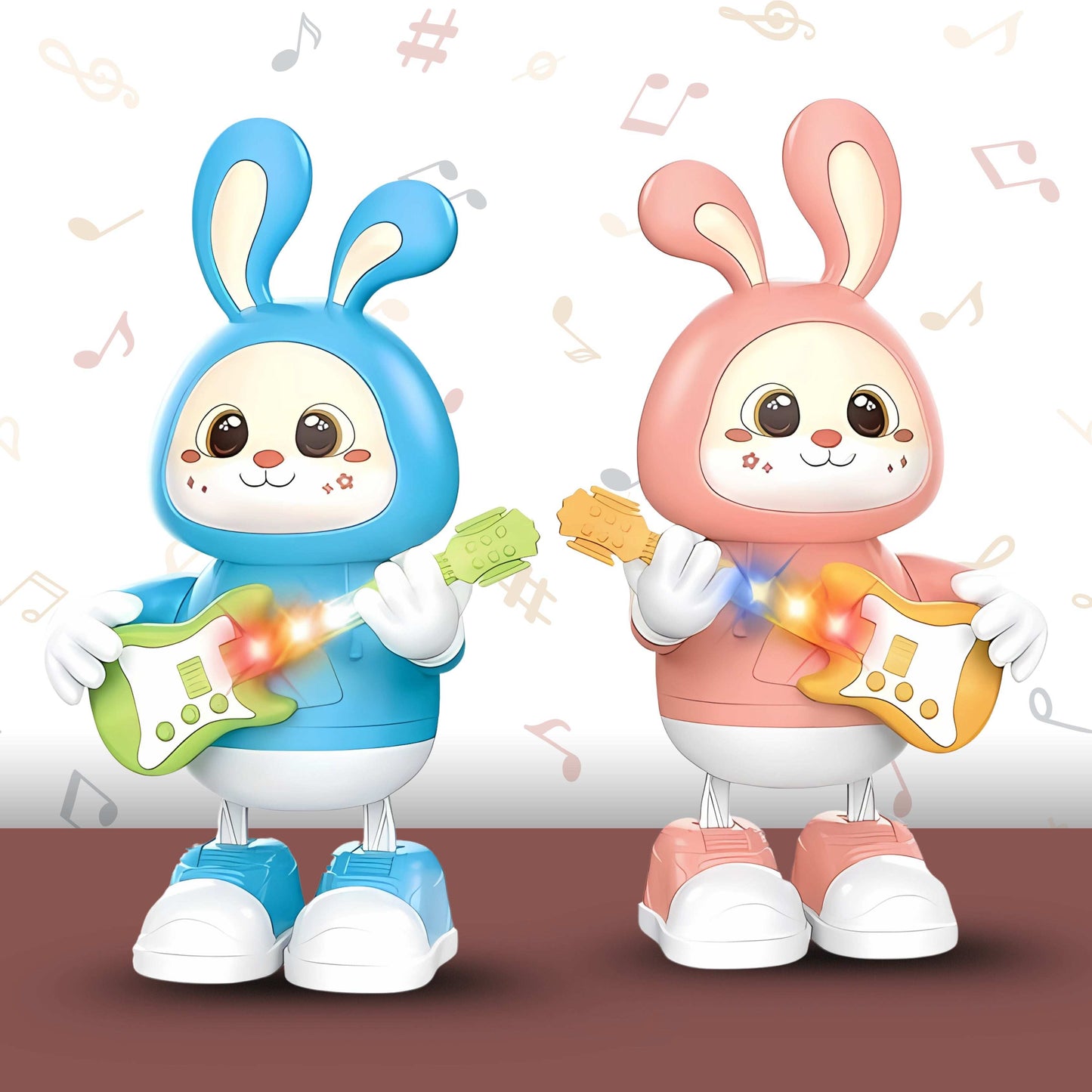 Dancing Rabbit Guitarist Toy for Kids | Musical, Light-Up, Dancing Bunny Toy | Age 3+
