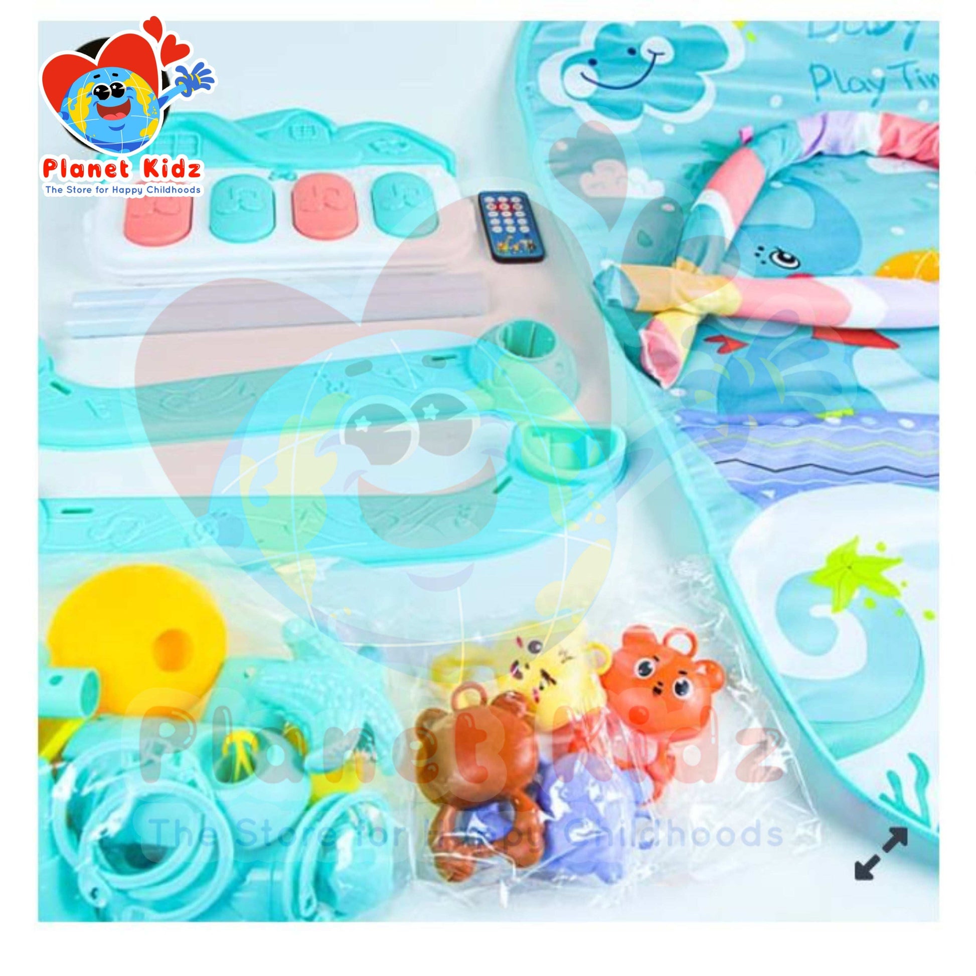 Baby Play Mat with Bluetooth Piano & Hanging Toys for Ages 0–36 Months | Safe, Sensory-Rich, and Developmental Fun!