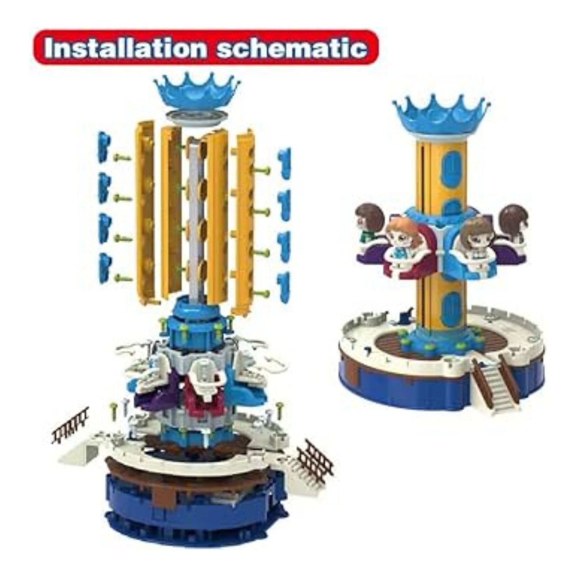 Playground Paradise STEM DIY Assembly Toy โ Cartoon Jumper with Lights & Music (95 PCS)