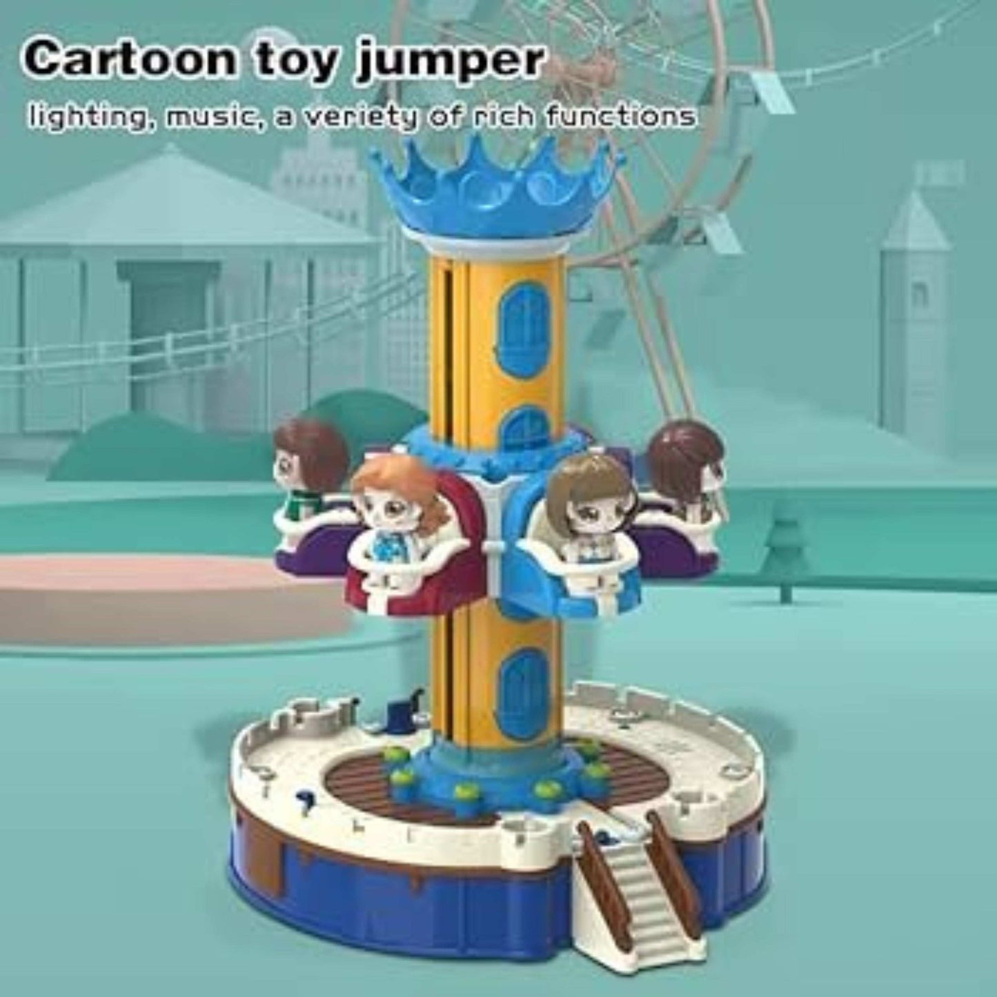 Playground Paradise STEM DIY Assembly Toy โ Cartoon Jumper with Lights & Music (95 PCS)
