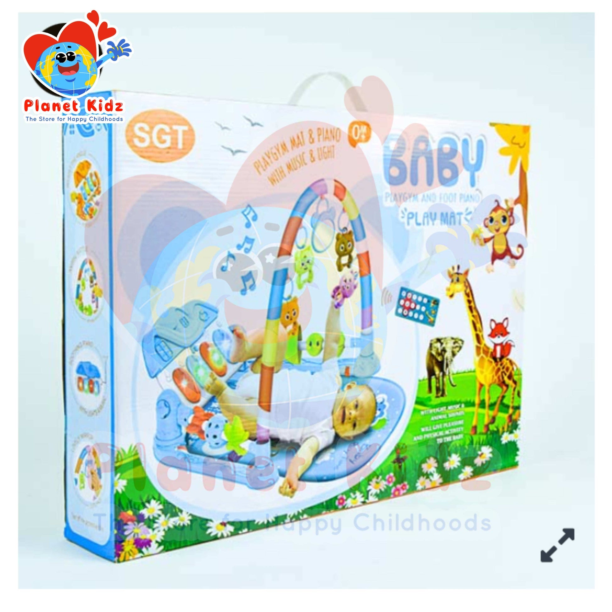 Baby Play Mat with Bluetooth Piano & Hanging Toys for Ages 0–36 Months | Safe, Sensory-Rich, and Developmental Fun!