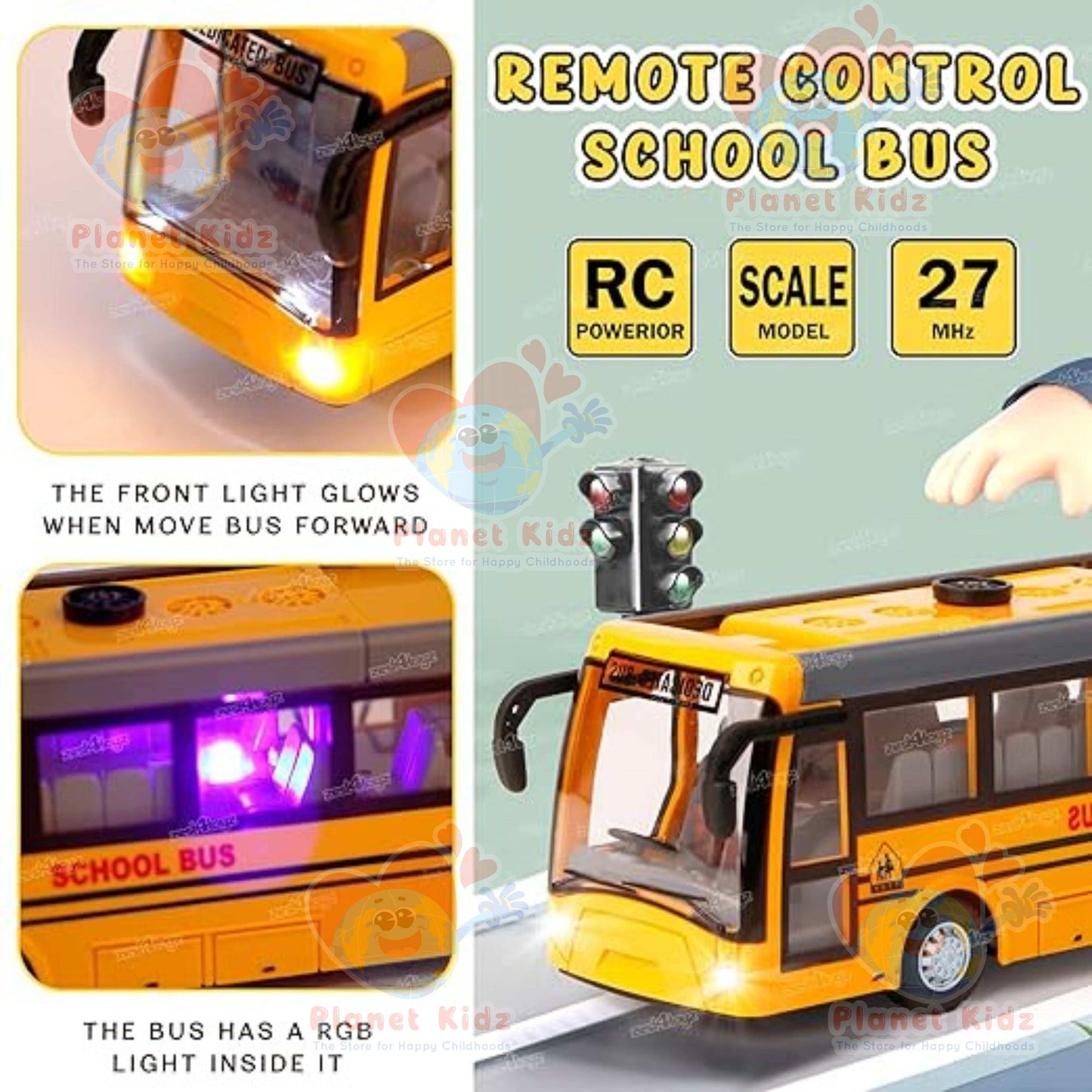 Remote Control School Bus Toy โ With Lights, Sounds & USB Rechargeable Battery