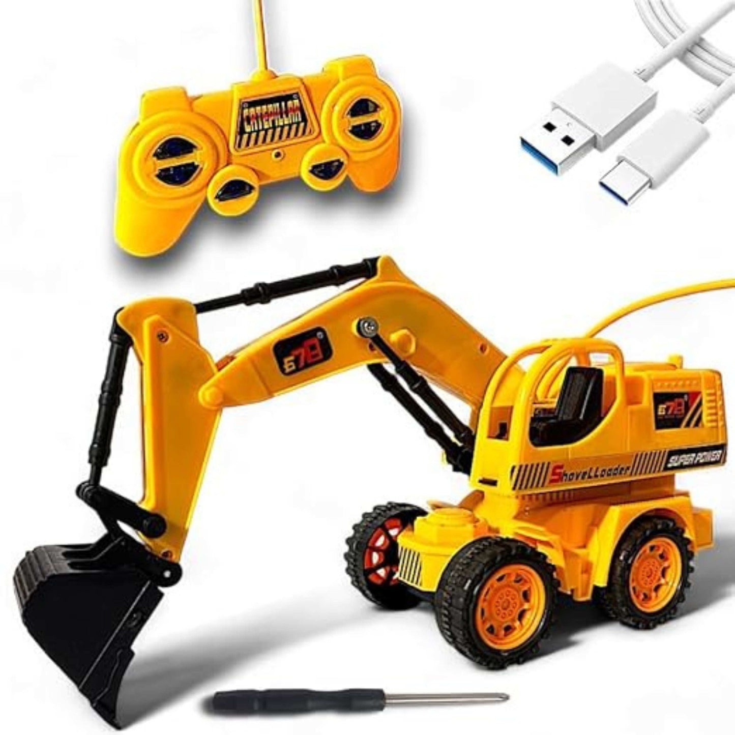 Full-Function RC Truck JCB Excavator – Construction Fun for Kids 3+