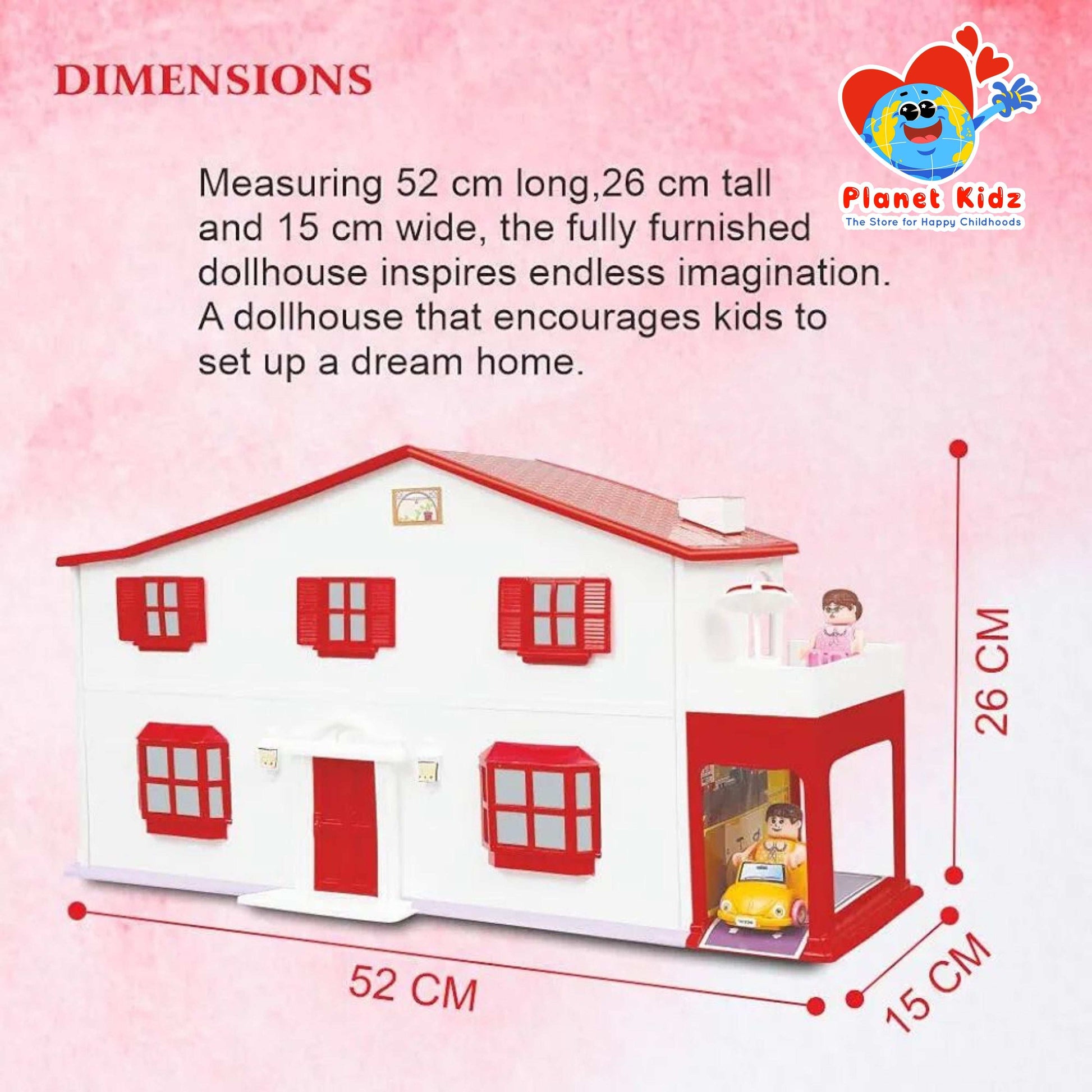 My Deluxe Dollhouse Play Set β 50 Pcs | Pretend Play Set with Furniture | Multicolor