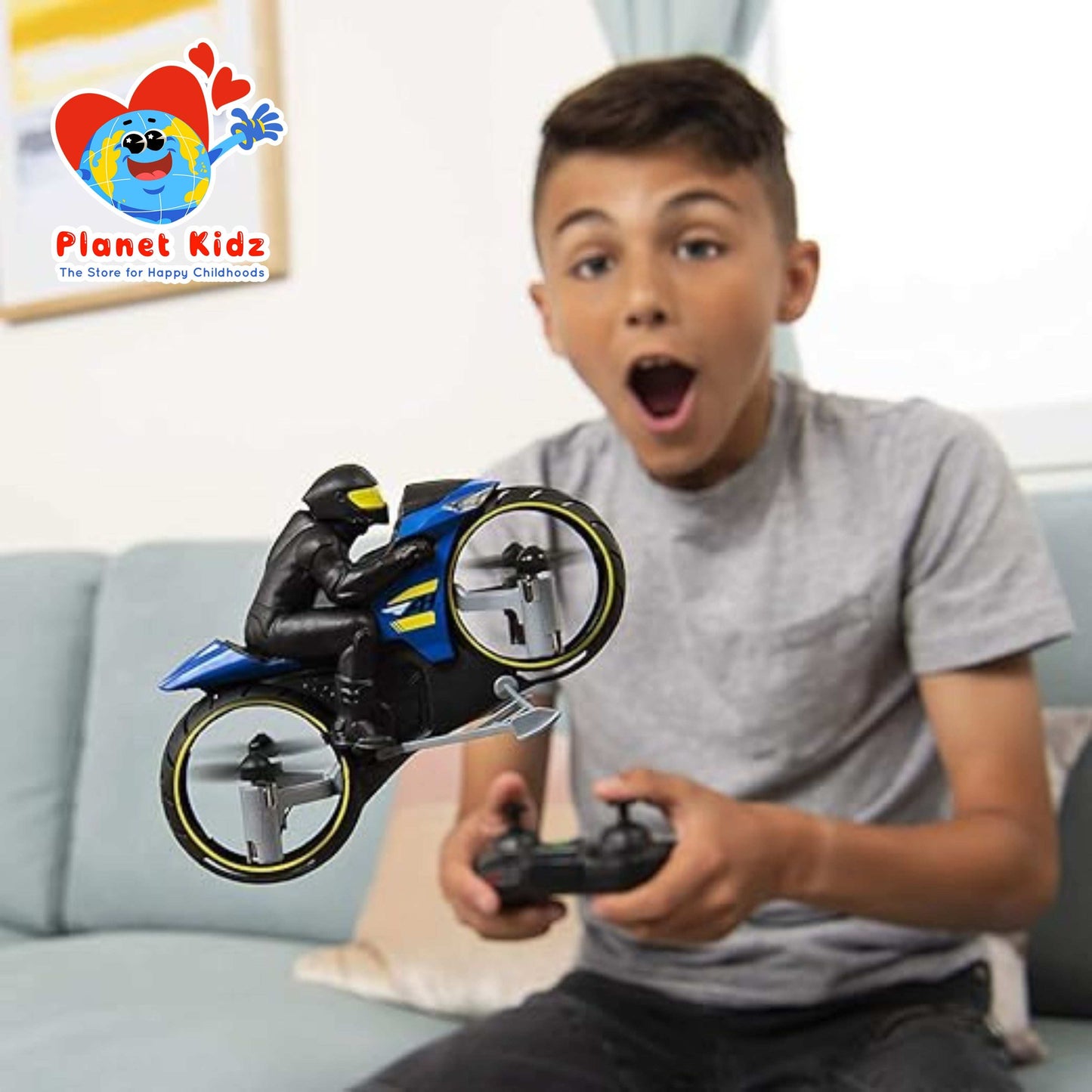 Flying Bike Motorcycle Remote Control Drone – 2-in-1 Land and Air Mode