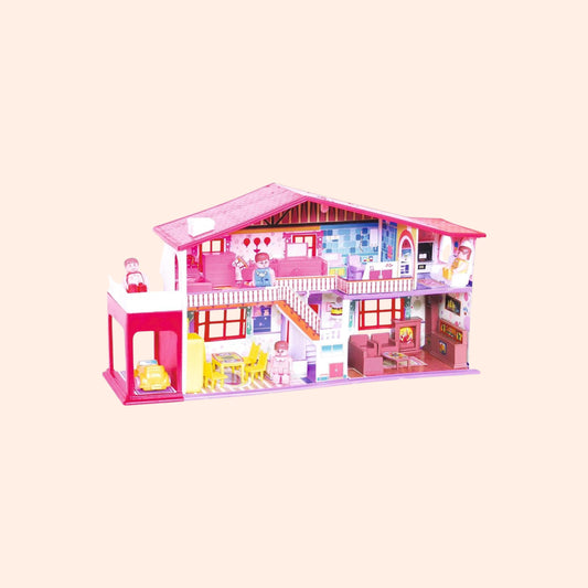 My Deluxe Dollhouse Play Set – 50 Pcs | Pretend Play Set with Furniture | Multicolor