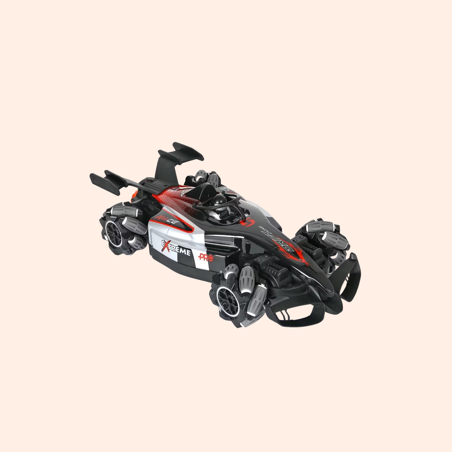 F1 Racing Stunt Car with 360° Motion, LED Lights, Smoke & Dual Control – 1:14 Scale