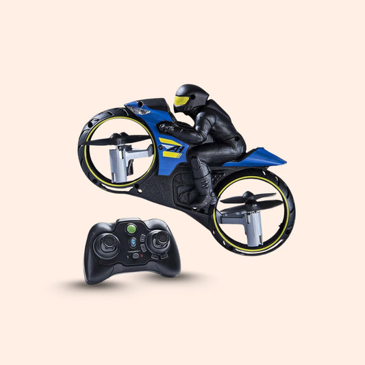Flying Bike Motorcycle Remote Control Drone – 2-in-1 Land and Air Mode