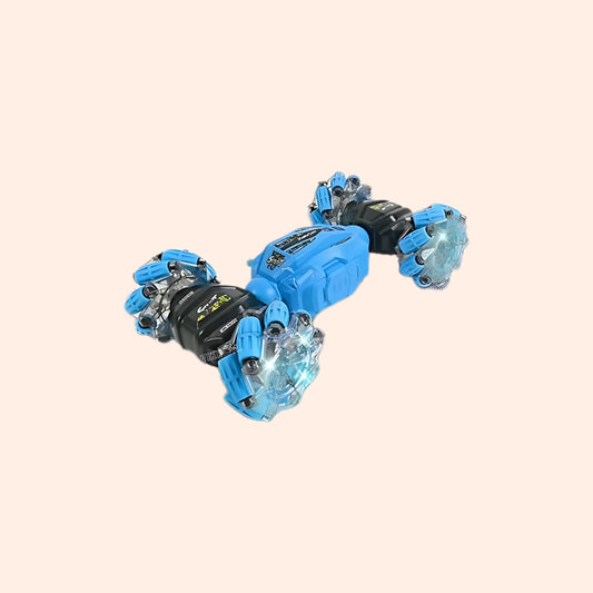 Hand Gesture + Remote Controlled RC Stunt Car | 4WD Off-Road | 360° Spins | Lights & Music | Rechargeable |